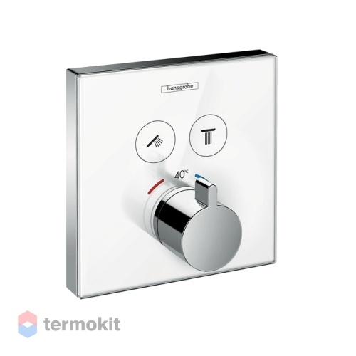 Термостат для двух потребителей, стеклянный Hansgrohe ShowerSelect 15738400