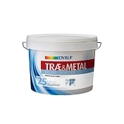 Dyrup Trae & Metal Ekstra Daekkende 25, Износостойкая эмаль на водной основе для дерева и металла