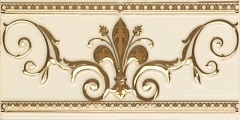 Керамическая плитка Almera Noblesse Cenefa Noblesse Marfil Gold Бордюр 10x20