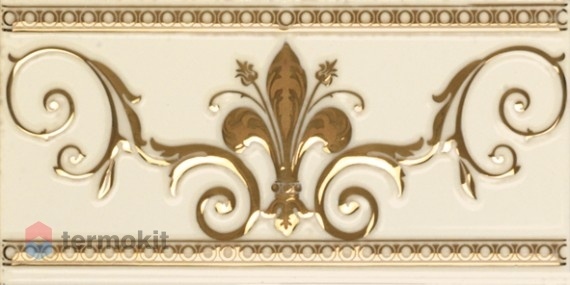 Керамическая плитка Almera Noblesse Cenefa Noblesse Marfil Gold Бордюр 10x20