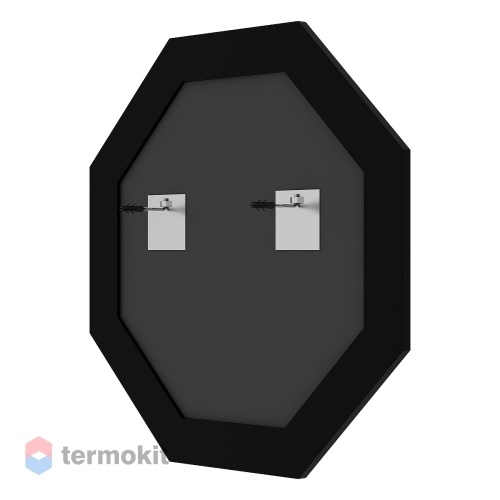 Зеркало в багетной раме EVOFORM OCTAGON 59 белая кожа с хромом BY 7446