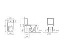 Унитаз напольный с бачком Vitra S20 с сиденьем микролифт, механизм Geberit 9800B003-7204