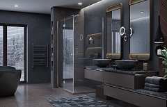 Душевой уголок Ambassador Diamond 2000x1200x800 хром левый 12011107L