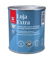 Краска для стен и потолков, Tikkurila Luja Extra, полуматовая, база А, белая, 0,9 л