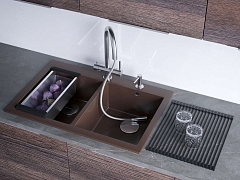 Мойка для кухни Omoikiri Bosen 80-2 BL черный 4993836