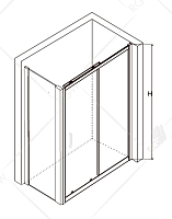 Душевой уголок RGW Classic CL-48 (CL-14 + RGW Z-050-1) 1850x1600x800 хром 32094886-011