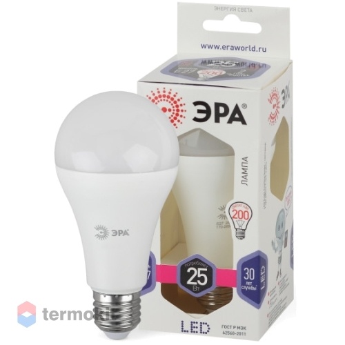 Лампа светодиодная ЭРА LED A65-25W-860-E27 диод, груша, 25Вт, хол, E27