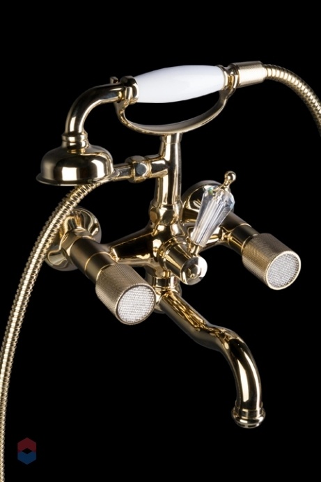 Смеситель для душа Boheme Royal Cristal золото 293-Royal/CRST