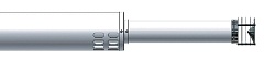 BAXI Коаксиальная труба с наконечником DN 60/100 мм, длина 1100мм