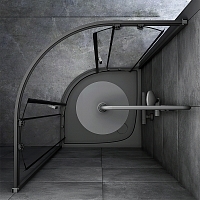 Душевой уголок AM.PM Gem 2000x900x900 черный матовый W90G-401-090BT