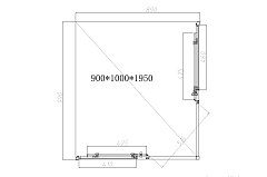 Душевой уголок Vincea Slim-N 1950x1000x900 хром VSS-4SN9010CL
