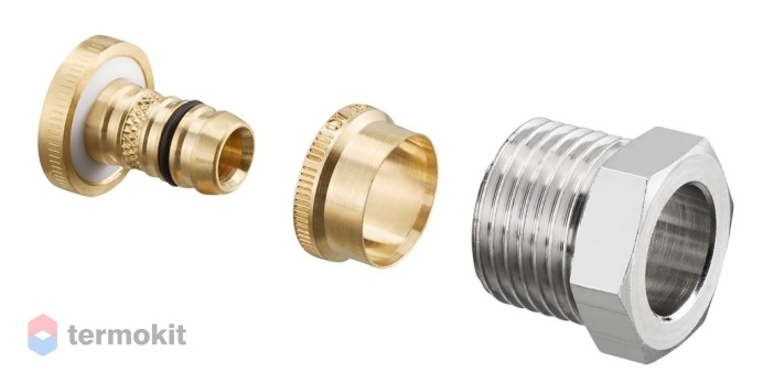 Oventrop "Cofit S" Концовка 16х2,0мм x G 1/2 НР никелированная 1507355
