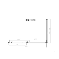 Душевой уголок Vincea Slim-n 1950x1100x900 вороненная сталь VSR-4SN9011CLGM