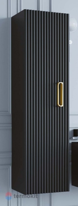 Шкаф-колонна Boheme Vallessi Avantgarde Linea 35 подвесной черный/золото 845-BG