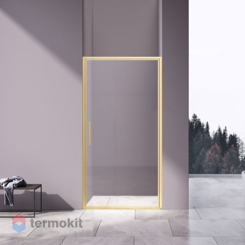 Душевая дверь Vincea Slim 8mm 900х1950 золото брашированное VDP-4SL900CLG