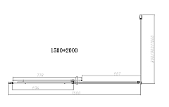 Душевой уголок Vincea Dice 2000x1500x800 черный VSR-4D8015CLB