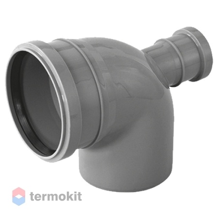 TEBO Отвод с выходом серый 110x50/87,5