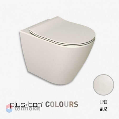 Чаша унитаза подвесного Ceramica Althea Cover Rimless Plus+Ton матовый лен 40375R#02
