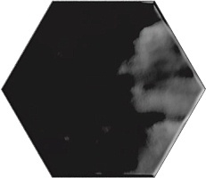 Керамическая плитка Ribesalbes Geometry Hex Black Glossy настенная 15x17.3