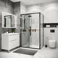 Душевой уголок Grossman Cosmo 1950x1100x800 графит сатин 120.K33.02.1180.42.00