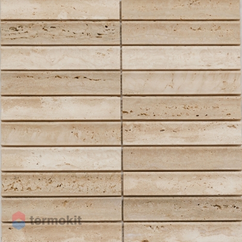 Мозаика Pixmosaic PIX343 Yellow Travertine,Concave (30х151) 30х31,8