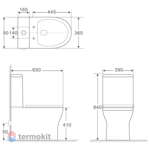 Бачок для унитаза Aquanet Cube-C-1 CL-12248B-1 210760