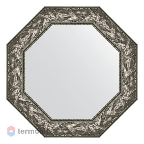 Зеркало с фацетом в багетной раме EVOFORM OCTAGON 69 византия серебро BY 3833