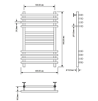 Водяной полотенцесушитель Aquanet Largo 1000x500 хром 00266746