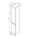 Шкаф-колонна AM.PM X-Joy 30 напольный правый белый глянец M85ACSR0306WG