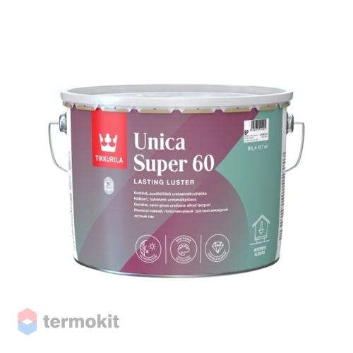 Tikkurila Unica Super 60,Износостойкий уретано-алкидный яхтный лак,9л