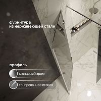 Душевой уголок STWORKI Орхус 2000x900x900 MV-OR-90x90-CR-T