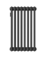 Стальной трубчатый радиатор Kohr Heim 2057/08 секций с боковым подключением 3/4 черный