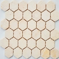 Мозаика Caramelle Mosaic Pietrine Hexagonal Emperador Light  Mat Hex (1,8x3) 29,5x30,5