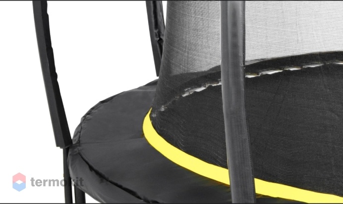 Батут SportElite 12FT 3,66м с защитной сеткой (внутрь) с лестницей, черный, CFR-12FT-4