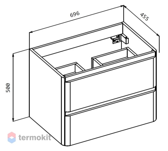 Тумба под раковину BelBagno ALBANO 70 подвесная Rovere Rustico ALBANO-700-2C-SO-RR