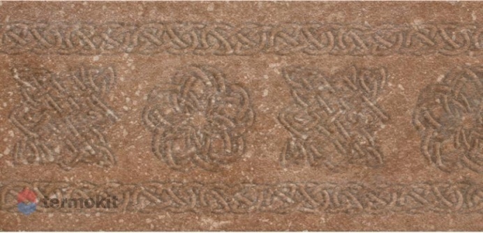 Клинкерная плитка Exagres Stone Brown декор-подступенник 15х33