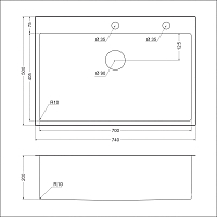 Мойка для кухни EMAR PVD черный EMB-125A PVD Nano Dark