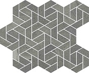Керамическая плитка Италон Метрополис 620110000156 Графит Дарк Айкон мозаика 28,6х34,7