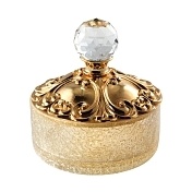 Емкость Migliore Cristalia низкая с крышкой золото/SWAROVSKI 16825