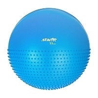 Мяч гимнастический полумассажный Starfit GB-201 55 см, синий (антивзрыв)