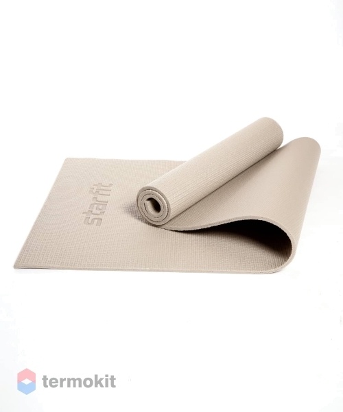 Коврик для йоги Starfit FM-101 PVC 173x61x1 см, тепло-серый пастельный