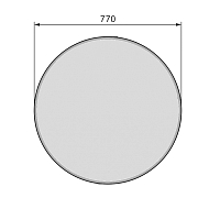 Зеркало Jorno Steal 77 подвесное Ste.02.77/B