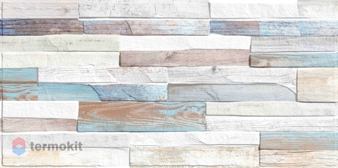 Керамическая плитка Alma Ceramica Mattone TWU09MTN604 рельефная настенная 24,9х50