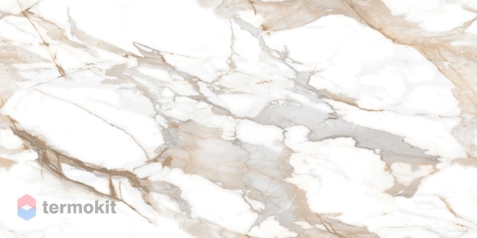 Керамогранит Ceradim Calacatta Fairy Gold бежевый 60х120 Полированный