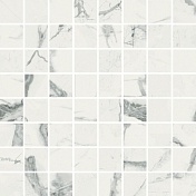 Керамогранит Италон Charme Deluxe Invisible White Mosaico Lux/Шарм Делюкс Инвизибл Уайт Мозаика люкс 29,2х29,2