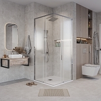 Душевой уголок Grossman Galaxy 1950x800x800 (стекло шиншилла) хром 300.K33.01.8080.10.02