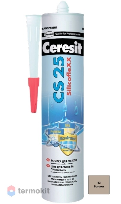 Затирка Ceresit CS 25 силиконовая 43 Багама 280мл