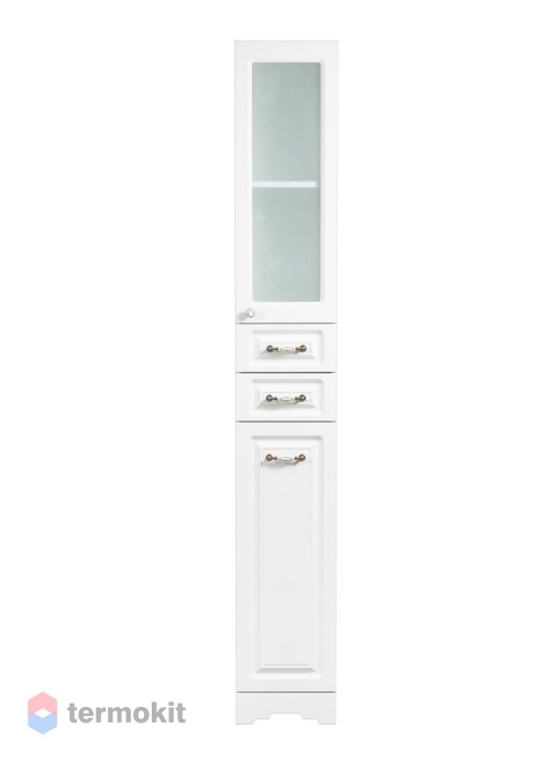 Шкаф-колонна Stella Polar Кармела 30 напольный ольха белая SP-00000192
