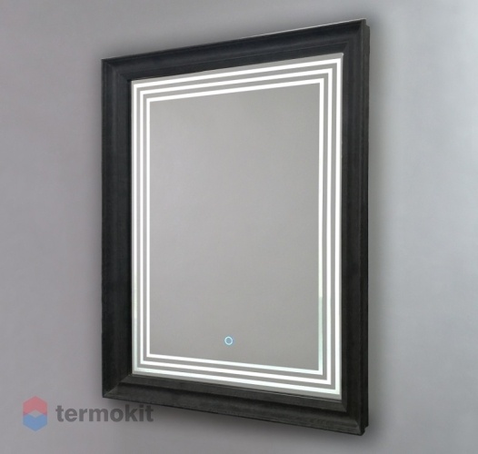 Зеркало Azario Магнум 60 с подсветкой черный ФР-00001435