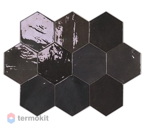 Керамическая плитка Wow Zellige Hexa Graphite настенная 10,8x12,4
